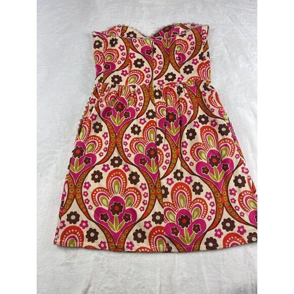 Judith March  Women's Strapless Dress Size L Multicolor Floral - Picture 6 of 11